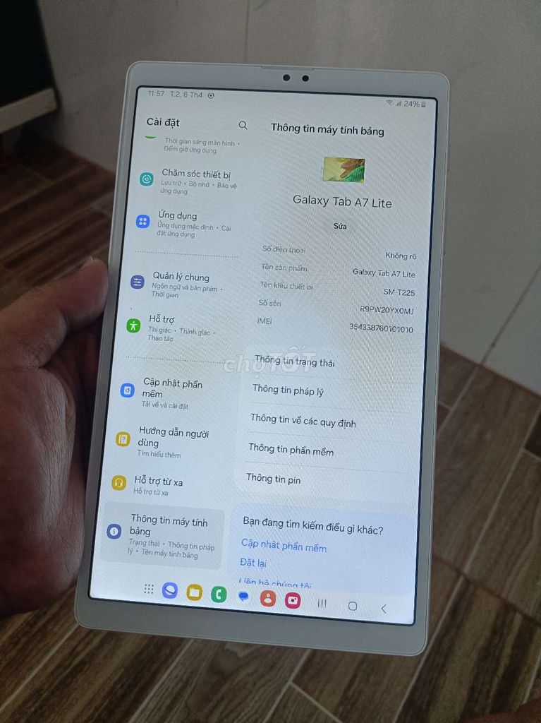 Samsung Galaxy Tab A7 Lite Bạc. Mua bán Máy tính bảng tại Thành phố Bảo Lộc Lâm Đồng được đăng bởi Tình Ca hình 1