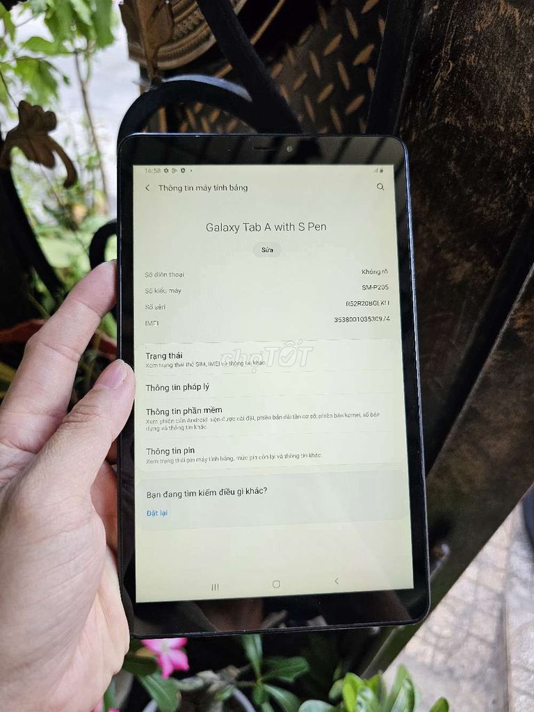 SAMSUNG TAB A P205 SPEN 8IN 3/32 V/N GỌN ZIN TỐT. Mua bán Máy tính bảng tại Quận Tân Phú Tp Hồ Chí Minh được đăng bởi Ngô Minh Mobile  hình 2