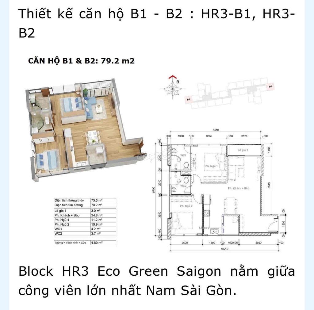 BÁN GẤP CĂN GÓC SỐ 13 ĐẸP NHẤT DỰ ÁN ECO GREEN SAIGON - 1 TRỤC 3 VIEW