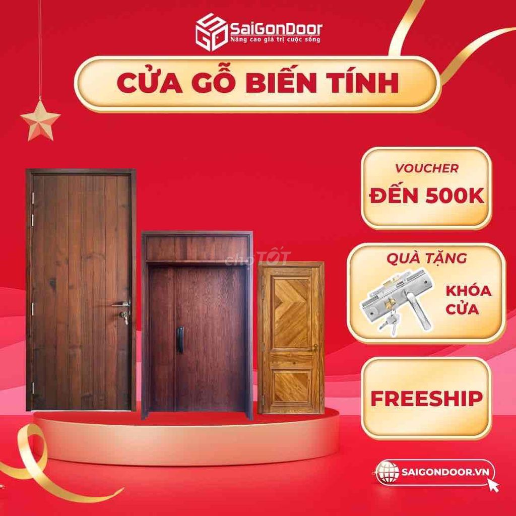 Cửa gỗ SaiGonDoor Gỗ biến tính nhiệt. Dịch vụ nhà cửa khác tại Quận 12 Tp Hồ Chí Minh được đăng bởi Võ Gia Hân hình 1