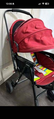 Xe đẩy Seebaby thoáng khí sơ sinh màu đỏ - 1345494