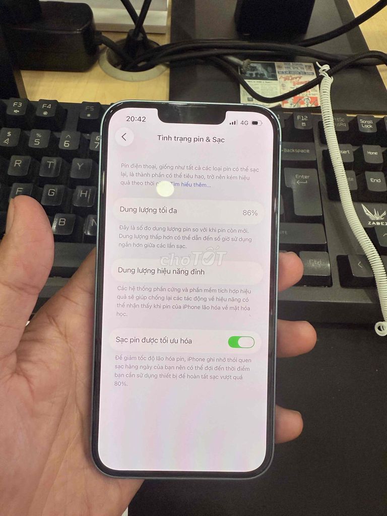 Apple iPhone 14 128GB Xanh 86%. Mua bán Điện thoại tại Thị xã Tân Uyên Bình Dương được đăng bởi Dương Thành Danh hình 1