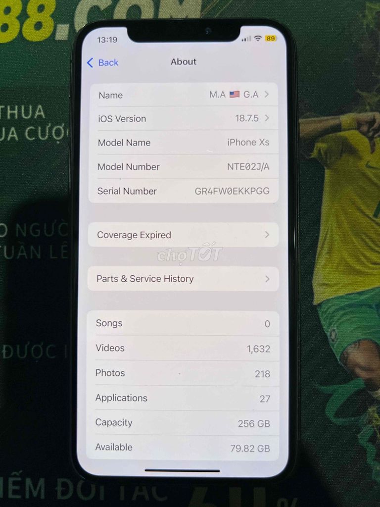 Apple iPhone XS 256GB Đen, Likenew 99%. Mua bán Điện thoại tại Quận Tân Bình Tp Hồ Chí Minh được đăng bởi MA GA hình 1