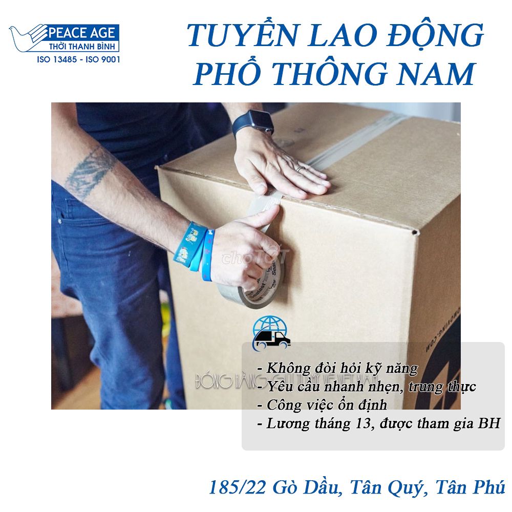 TUYỂN 5 NAM - PHỤ KHO VÀ LAO ĐỘNG PHỔ THÔNG