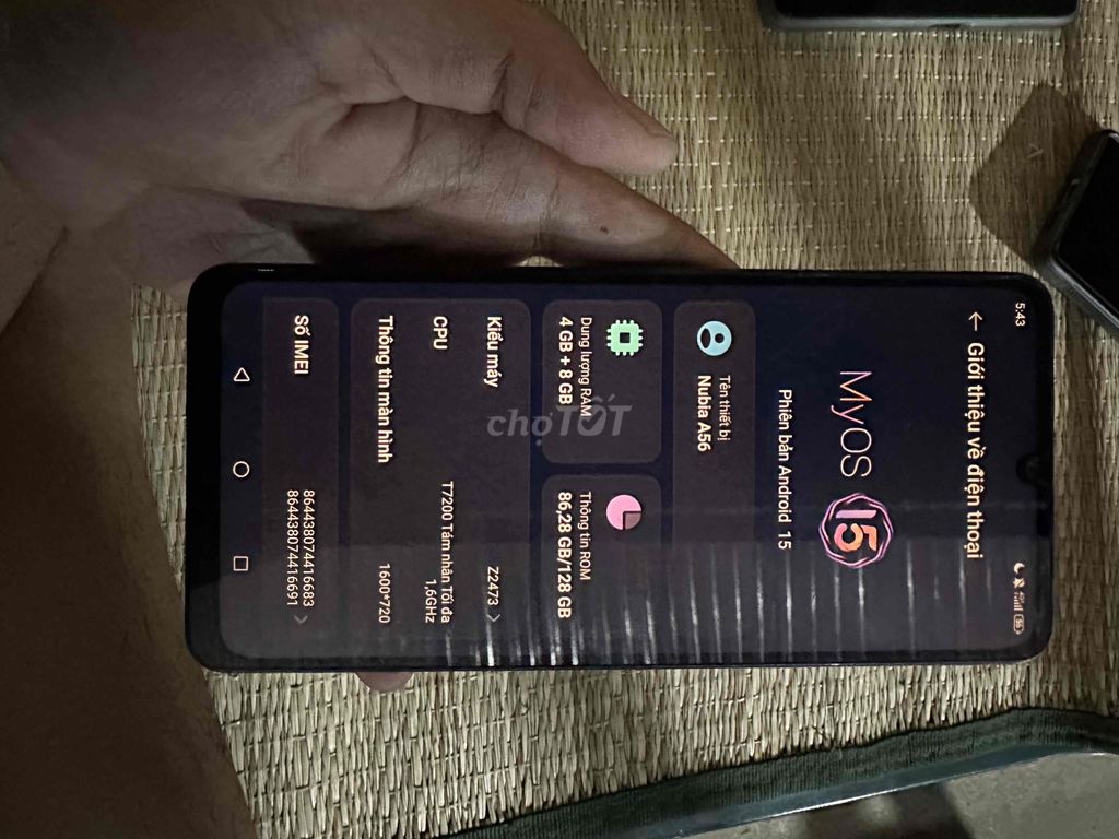 Nubia A56 128GB Đen. Mua bán Điện thoại tại Thành phố Biên Hòa Đồng Nai được đăng bởi baolong Chuhoang hình 1