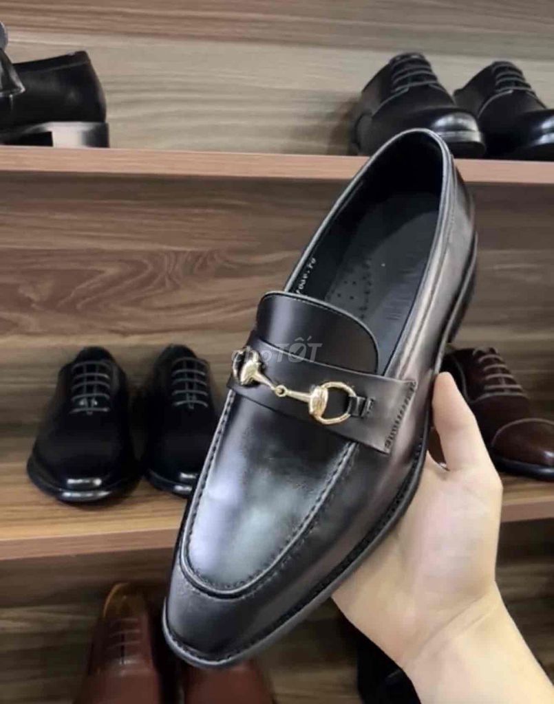 Giày lười nam da thật Đen. Mua bán Giày dép tại Quận Đống Đa Hà Nội được đăng bởi Hiến Hàng Hiệu hình 1