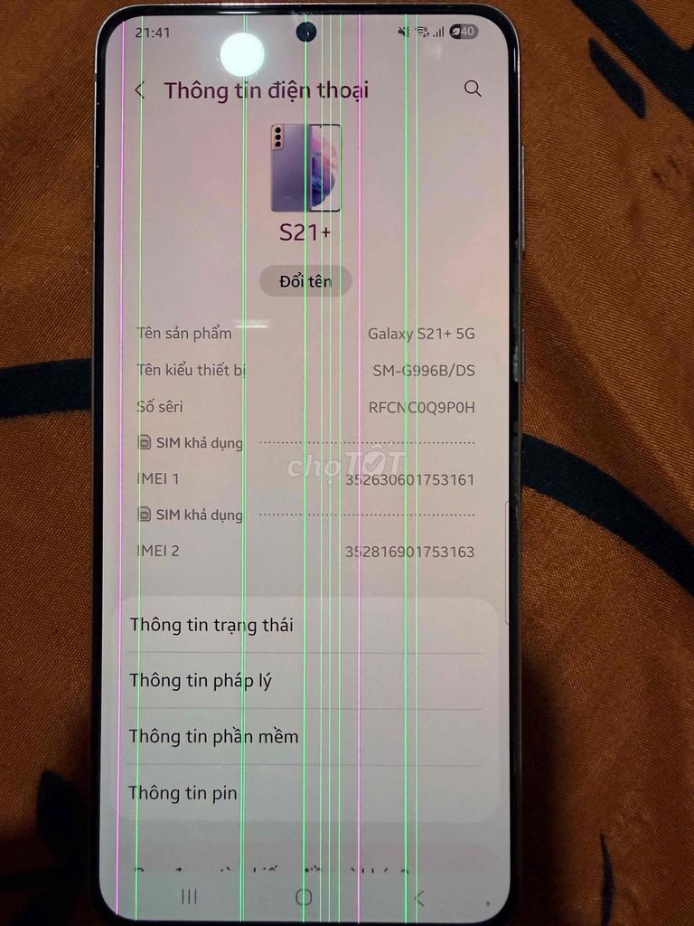 Samsung Galaxy S21+ 5G. Mua bán Điện thoại tại Thành phố Thủ Đức Tp Hồ Chí Minh được đăng bởi Giang hình 1