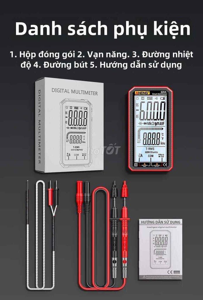 Đồng hồ đo vạn năng cao cấp Aneng 620A