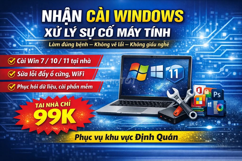 Cài đặt win & Sửa chữa máy tính tại nhà Định Quán. Dịch vụ tại Huyện Định Quán Đồng Nai được đăng bởi phan hình 1