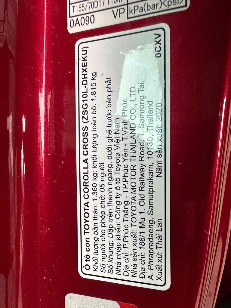 Toyota Corolla Cross V 2020 Đỏ giảm sâu BÁN TẾT. Mua bán Ô tô tại Quận Bình Thạnh Tp Hồ Chí Minh được đăng bởi phuongneo hình 8