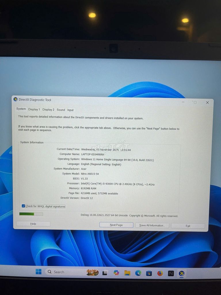 Laptop Acer i5 9th Ram 8GB Card GTX 1050. Mua bán Laptop tại Quận Gò Vấp Tp Hồ Chí Minh được đăng bởi KD Computer Shop hình 3