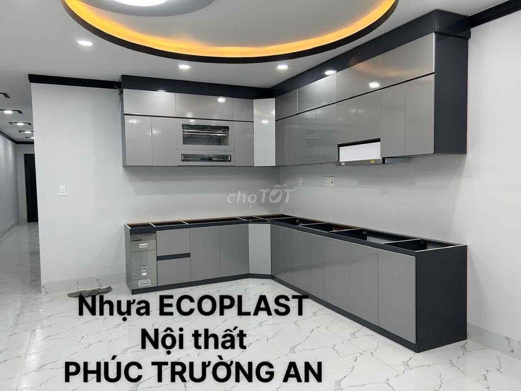 Tủ bếp Nhựa ECOPLAST Xám đen sang trọng. Mua bán Tủ, kệ gia đình tại Quận 6 Tp Hồ Chí Minh được đăng bởi Nội Thất Gia Đình hình 1