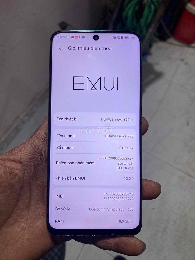 Huawei Nova Y90 8GB Xanh Lưng nứt. Mua bán Điện thoại tại Thành phố Thủ Đức Tp Hồ Chí Minh được đăng bởi Na Thach hình 1
