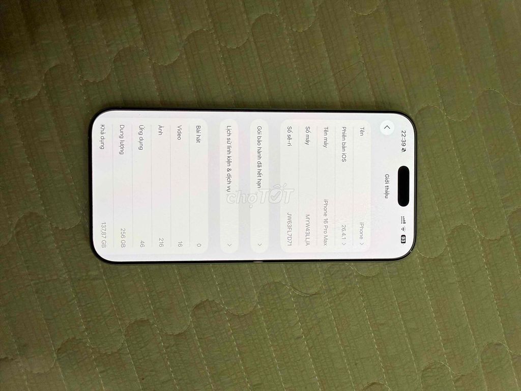 Apple iPhone 16 Pro Max 256GB Trắng LL/A. Mua bán Điện thoại tại Huyện An Dương Hải Phòng được đăng bởi Hai Nguyen hình 1