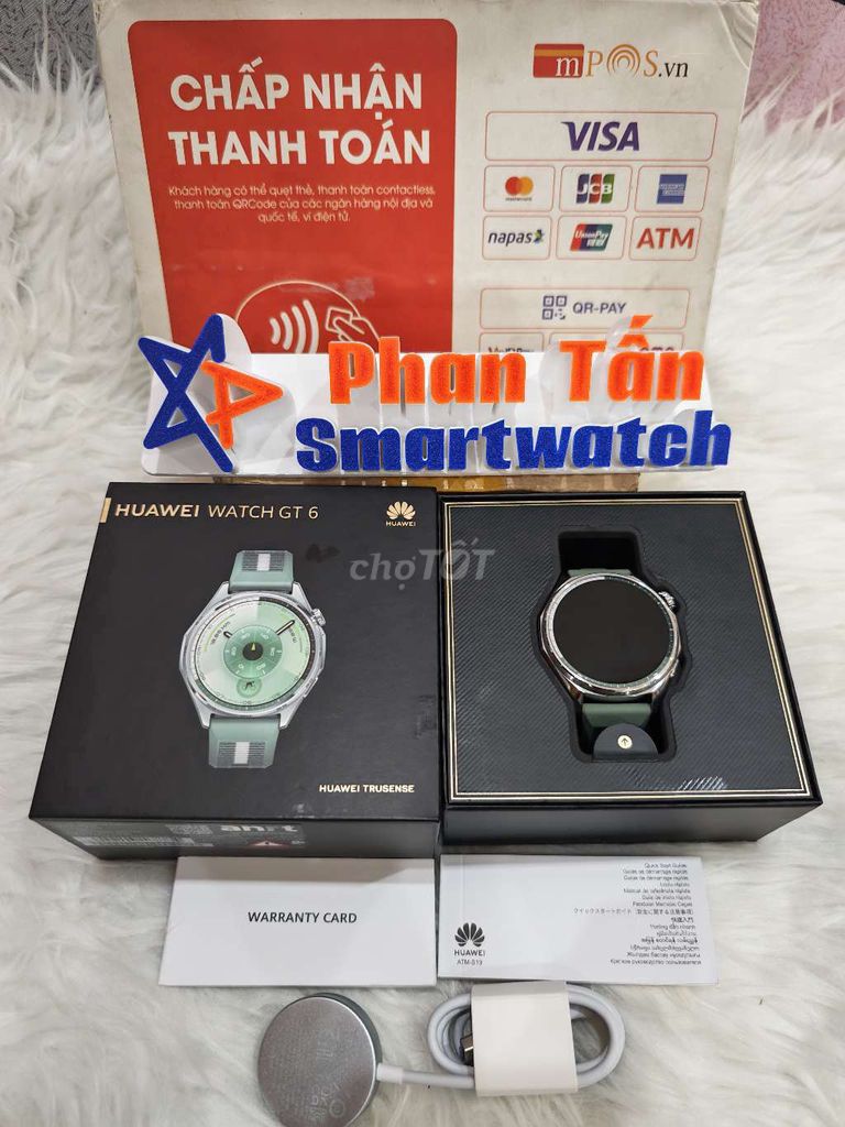 Huawei GT6 Xanh 46mm bh 28/2/2027 99% full box. Mua bán Thiết bị đeo thông minh tại Quận Tân Phú Tp Hồ Chí Minh được đăng bởi Phan Tấn SmartWatch hình 1