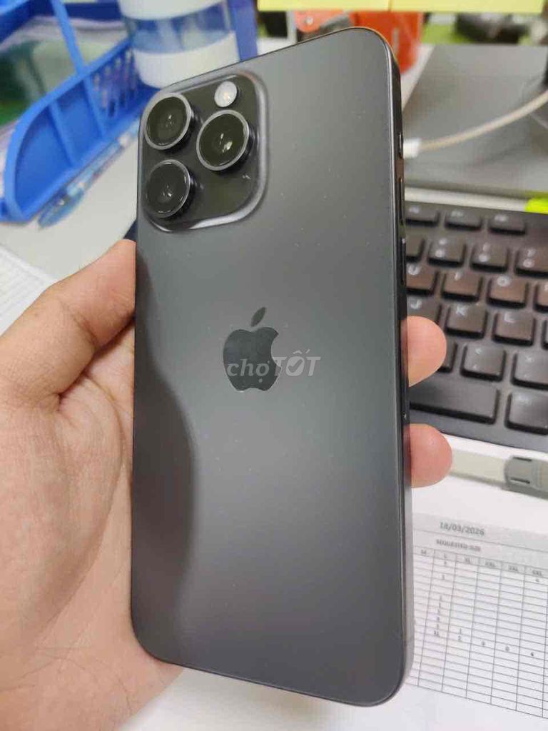 Apple iPhone 15 Pro Max 256GB Titan Đen. Mua bán Điện thoại tại Huyện Thuỷ Nguyên Hải Phòng được đăng bởi Được Nguyễn hình 1