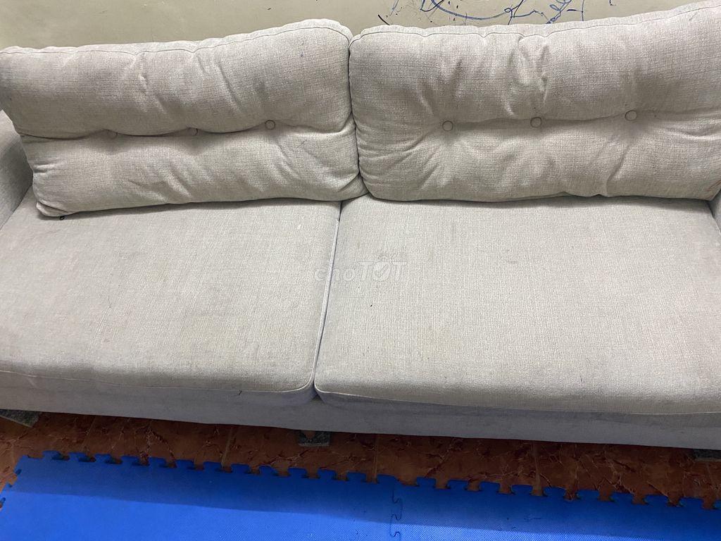 Sofa Vải Xám 2m Hiện đại có đôn. Mua bán Bàn ghế tại Quận Ba Đình Hà Nội được đăng bởi Chị mai hình 1