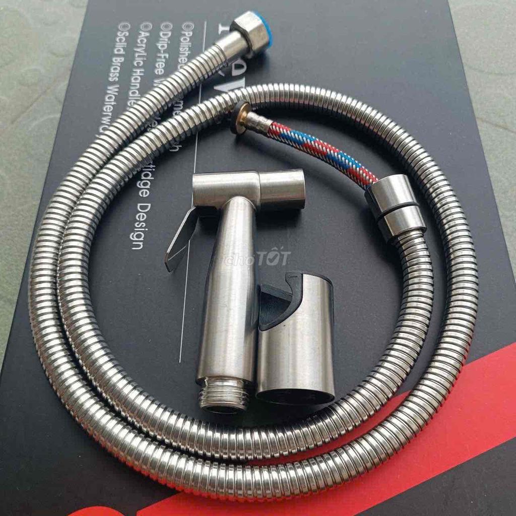 Vòi xịt vệ sinh Inox 304 ruột dây bố. Mua bán Thiết bị vệ sinh, nhà tắm tại Quận Bình Tân Tp Hồ Chí Minh được đăng bởi Thiết Bị Vệ Sinh Giá Tốt hình 1