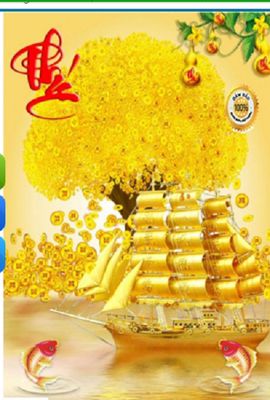 Tranh gạch 3d thuận buồm xuôi gió - 4555XC. Mua bán Đồ sưu tầm, đồ cổ tại Thành phố Rạch Giá Kiên Giang được đăng bởi nguyễn thị cẩm 