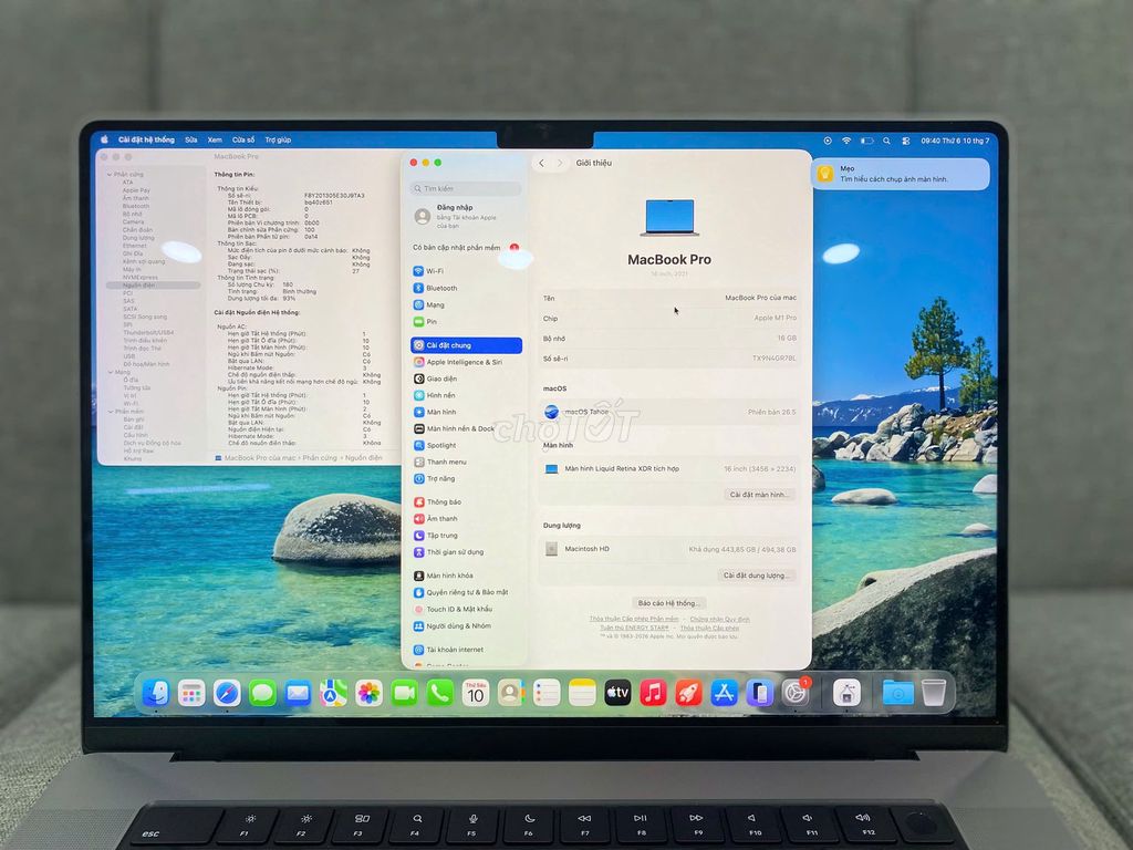 Macbook Pro 16inch 2021 M1 Pro Ram 16Gb SSd 512Gb. Mua bán Laptop tại Quận 10 Tp Hồ Chí Minh được đăng bởi Lapvn hình 1
