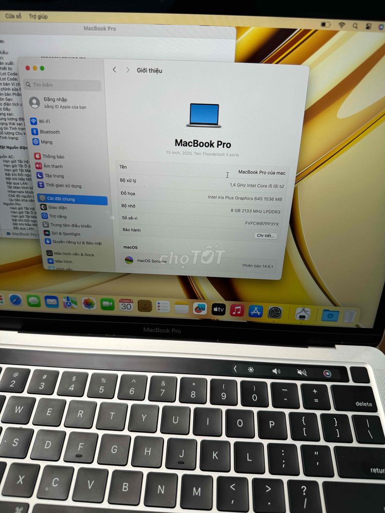 ✅ bán macbook pro 2020  i5-8/256