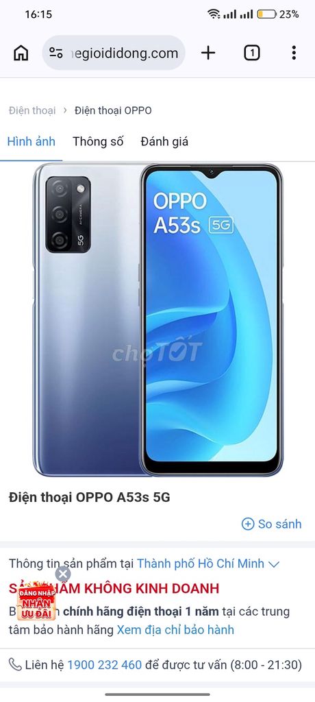 OPPO A53s Xám 5G. Mua bán Điện thoại tại Quận 7 Tp Hồ Chí Minh được đăng bởi Cuong Huynh hình 1