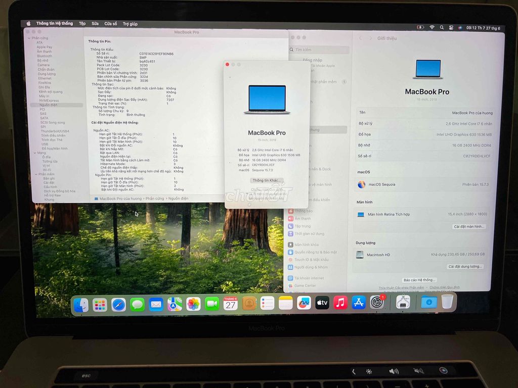 Apple MacBook Pro 2019 i7 16GB/256GB 16 inch Xám. Mua bán Laptop tại Quận Đống Đa Hà Nội được đăng bởi Nam hình 1