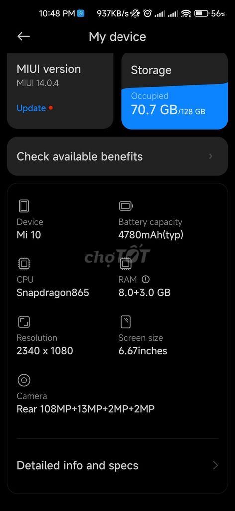 Xiaomi Mi 10 8GB/128GB. Mua bán Điện thoại tại Quận Sơn Trà Đà Nẵng được đăng bởi Mẫn hình 1