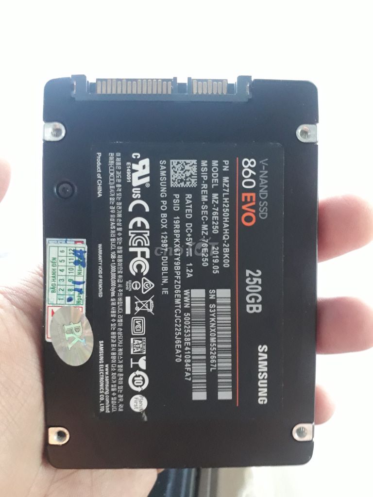 SSD Samsung 860 EVO 250GB Hoạt động tốt. Mua bán Linh kiện (RAM, Card...) tại Quận Tân Phú Tp Hồ Chí Minh được đăng bởi Sam Mồng hình 1