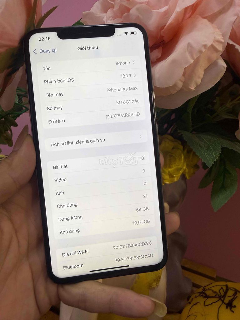 Apple iPhone Xs Max 64GB Trắng 92% pin. Mua bán Điện thoại tại Thành phố Tân An Long An được đăng bởi mua xin alo no SMS hình 1