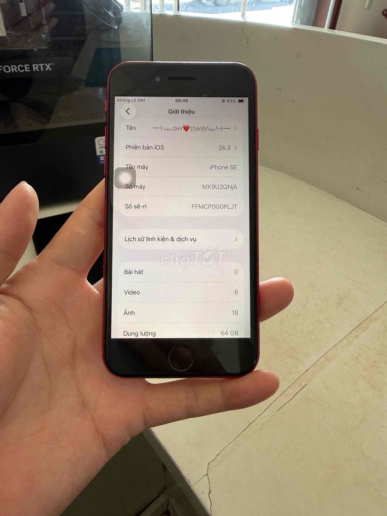 Apple iPhone SE 2020 64GB Đỏ. Mua bán Điện thoại tại Huyện Thuỷ Nguyên Hải Phòng được đăng bởi Hùng Nguyễn THP store hình 1