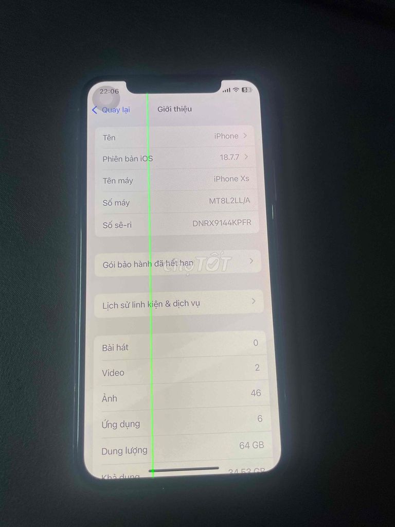iPhone Xs 64GB Vàng Đã qua sử dụng. Mua bán Điện thoại tại Thị xã Bến Cát Bình Dương được đăng bởi Lê hoàng anh hình 1