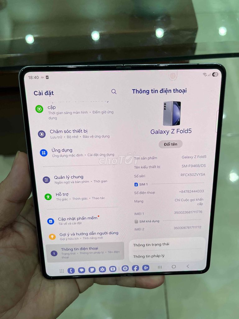 Samsung Galaxy Z Fold5 Bạc. Mua bán Điện thoại tại Quận Sơn Trà Đà Nẵng được đăng bởi nguyễn hữu ngọc hình 1