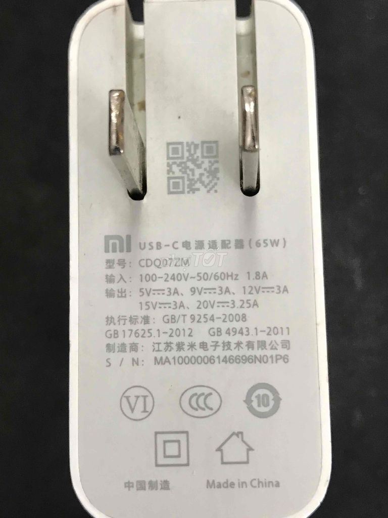 Bán cục sạc xiaomi typeC dùng cho đt và laptop. Mua bán Phụ kiện (Màn hình, Chuột...) tại Huyện Tiền Hải Thái Bình được đăng bởi toan hình 1