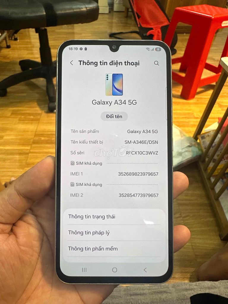 Samsung Galaxy A34 5G 8GB/256GB 98% mới. Mua bán Điện thoại tại Thành phố Hồng Ngự Đồng Tháp được đăng bởi Nguyễn Quốc Cường hình 1