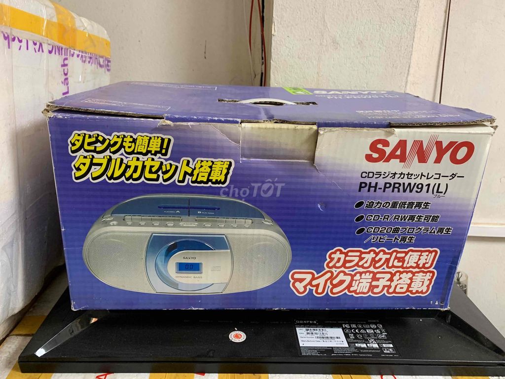 Đài radio cassette Sanyo PH-PRW91(L) Xám. Mua bán Tivi, Âm thanh tại Huyện Thanh Trì Hà Nội được đăng bởi Long hình 1