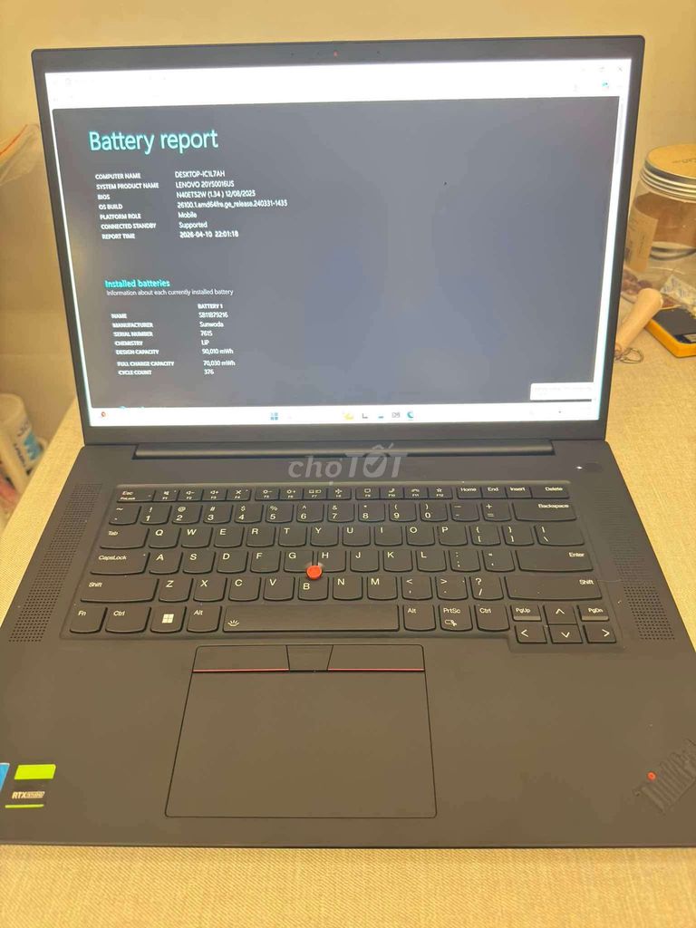 Cần bán Thinkpad X1 Extreme Gen 4. Mua bán Laptop tại Quận 7 Tp Hồ Chí Minh được đăng bởi An Nhiên hình 1