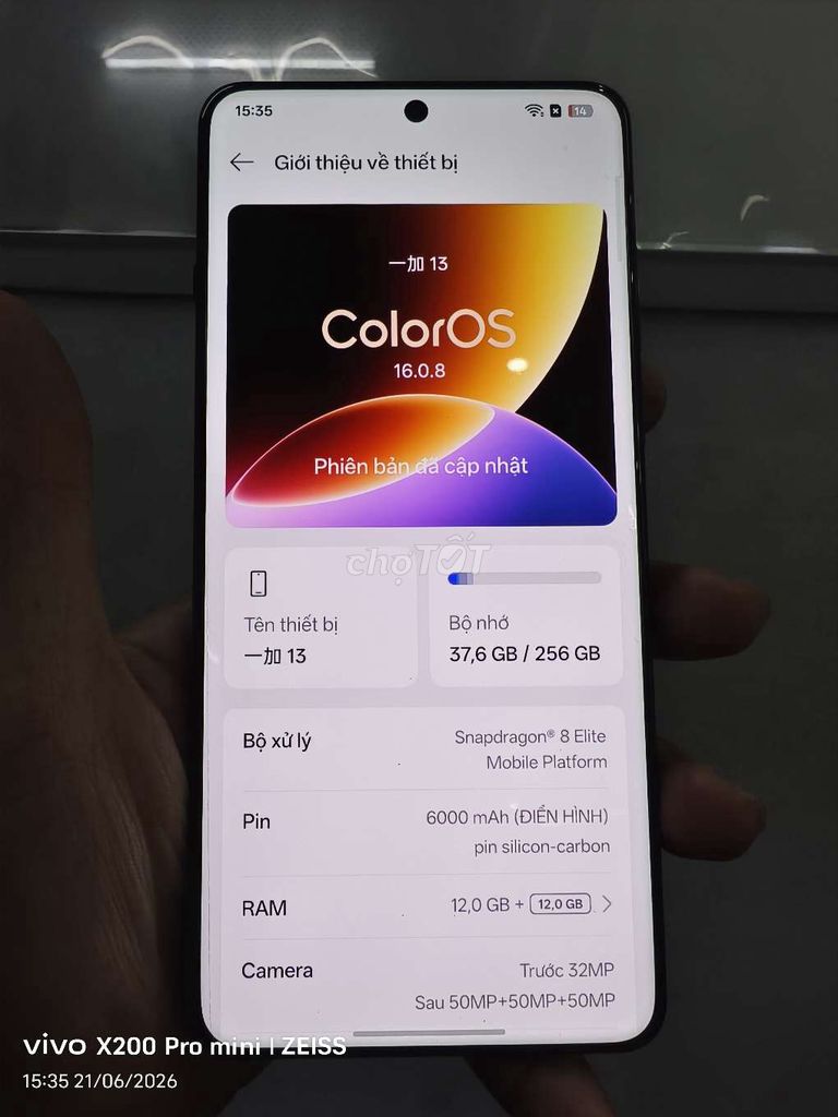 Oneplus 13 256GB Đen Snapdragon 8 Elite. Mua bán Điện thoại tại Quận 10 Tp Hồ Chí Minh được đăng bởi Thuân Đỗ hình 1