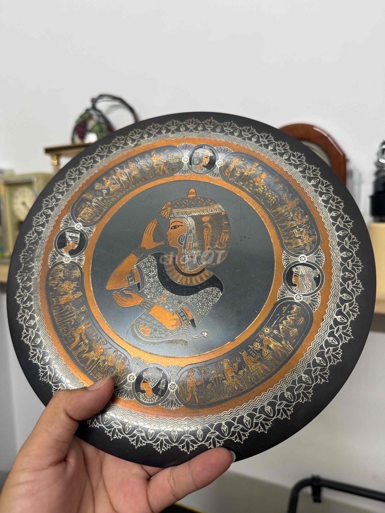 Đĩa trang trí Đồng Ai Cập 25cm
