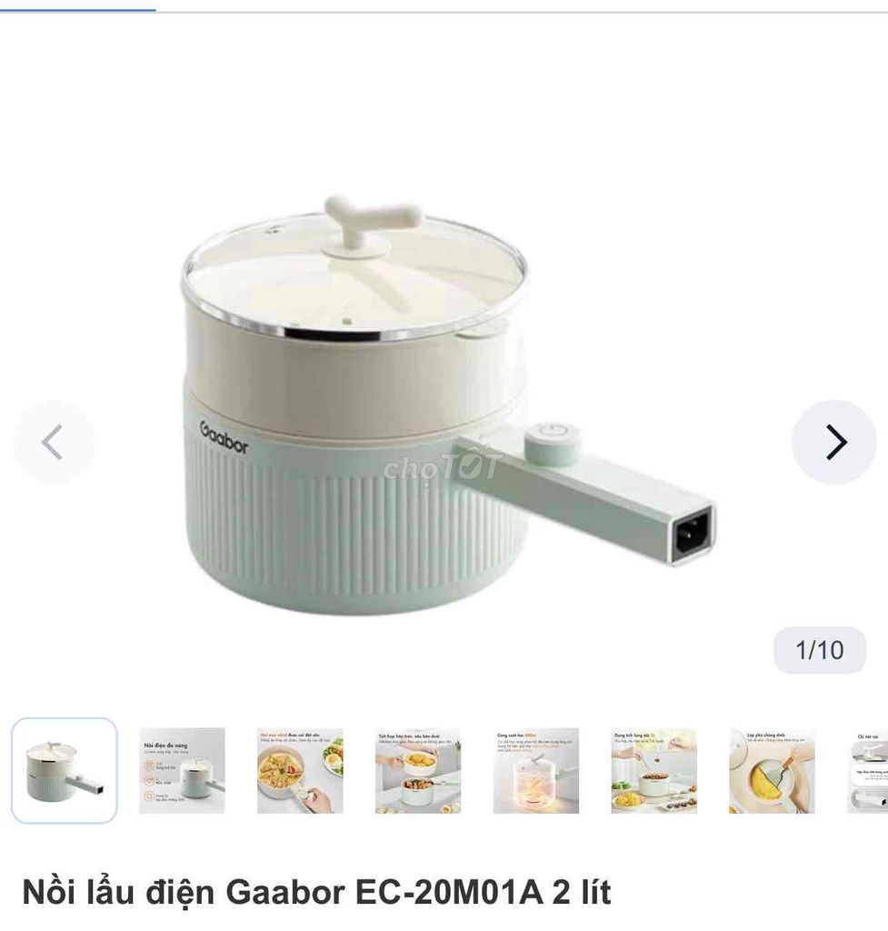 Nồi lẩu điện Gaabor EC-20M01A đa năng. Mua bán Bếp, lò, đồ điện nhà bếp tại Quận Gò Vấp Tp Hồ Chí Minh được đăng bởi An khang hình 1