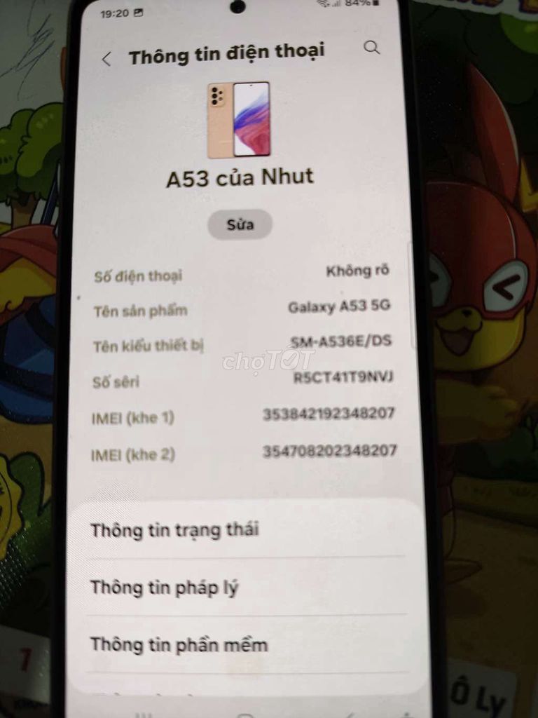 Samsung Galaxy A53 5G 128GB Vàng hồng. Mua bán Điện thoại tại Thành phố Thủ Đức Tp Hồ Chí Minh được đăng bởi Hang hình 1