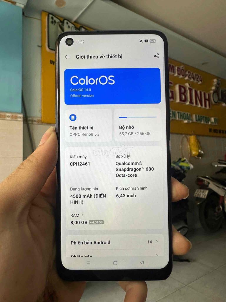 Oppo Reno8 256GB Đen Đã dùng. Mua bán Điện thoại tại Quận 6 Tp Hồ Chí Minh được đăng bởi Hải Đăng hình 1