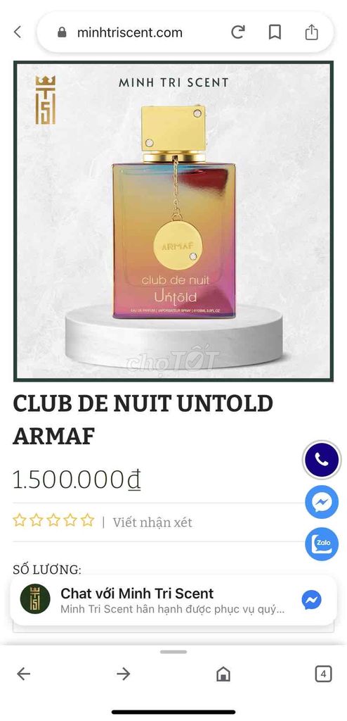 Nước hoa Armaf Club De Nuit Untold EDF