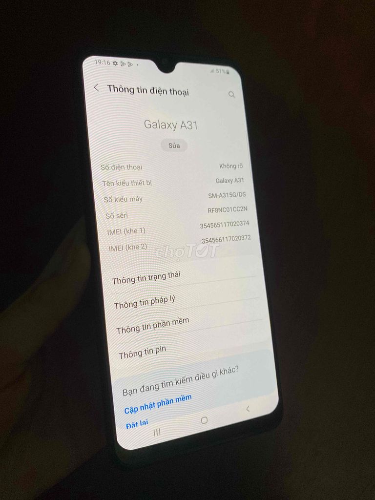 Samsung A31 6/128g bản 2 Việt có NFC. Mua bán Điện thoại tại Huyện Củ Chi Tp Hồ Chí Minh được đăng bởi Linh hình 1