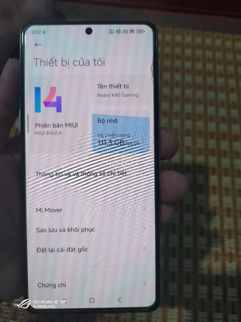 Xiaomi Redmi K40 Gaming 128GB 98-99%. Mua bán Điện thoại tại Huyện U Minh Thượng Kiên Giang được đăng bởi tân Phạm hình 1