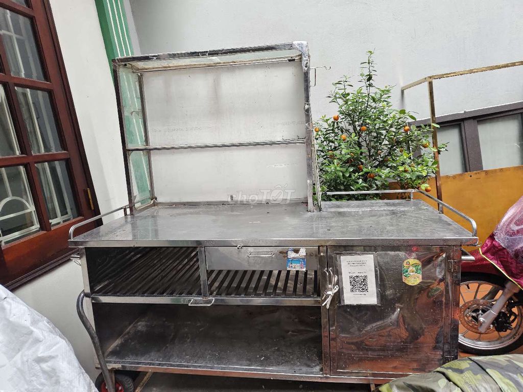 Xe đẩy bán hàng Inox 304 1m76. Mua bán Đồ chuyên dụng, Giống nuôi trồng tại Quận Hoàng Mai Hà Nội được đăng bởi Lan Nhi hình 1