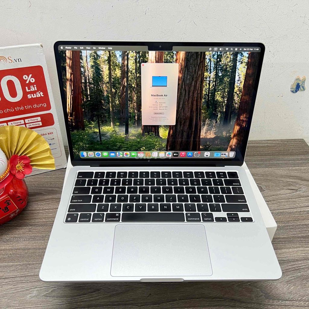 Thanh Lý Gấp Macbook Air M3 8/256 còn BHH 22/5/25