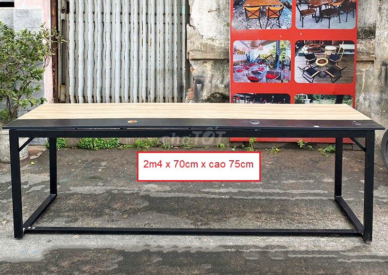 BÀN HỌP GỖ KHUNG SẮT KIỂU DÁNG ĐƠN GIẢN. Mua bán Đồ dùng văn phòng tại Quận 10 Tp Hồ Chí Minh được đăng bởi Thanh Lý Thanh Tuấn hình 1