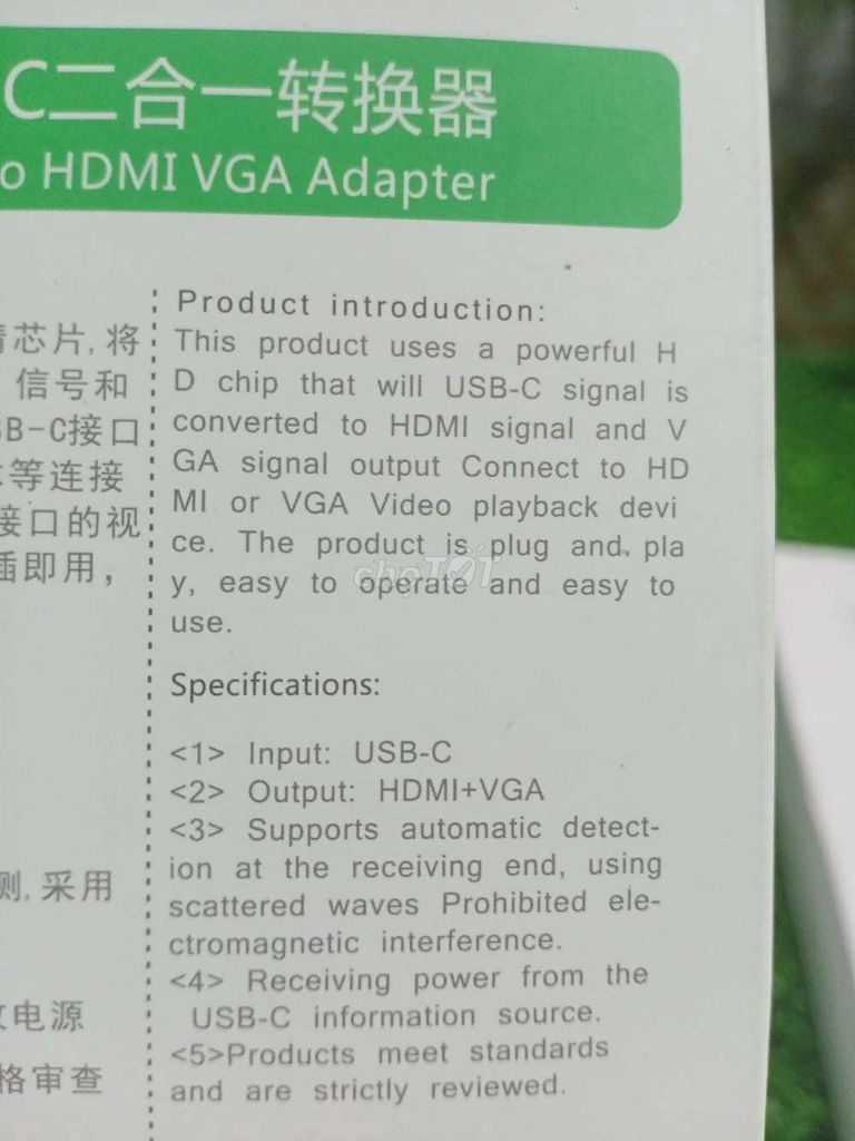 Hub C ra vga hdmi