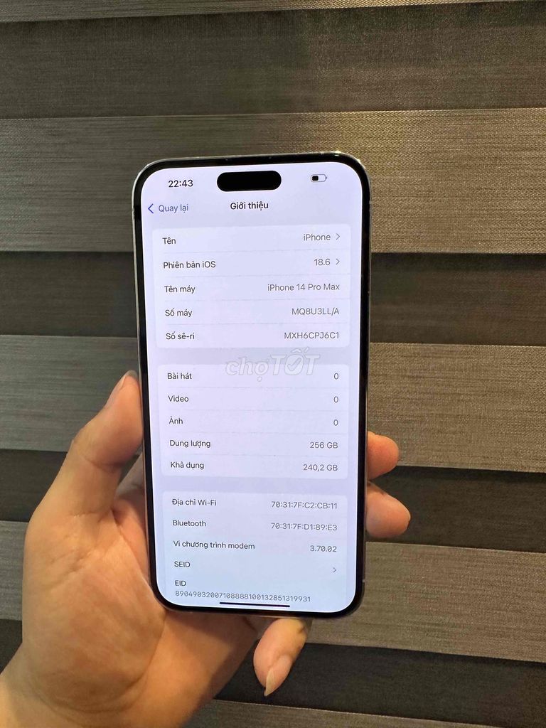 iPhone 14 Pro Max 256GB Bạc LL/A. Mua bán Điện thoại tại Quận Đống Đa Hà Nội được đăng bởi Ng Hoang Anh hình 1